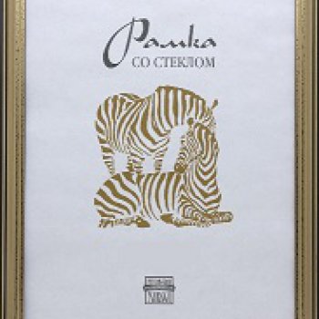 Рамка пластик 30x40 Зебра 1,7мм 3904 золото (15)
