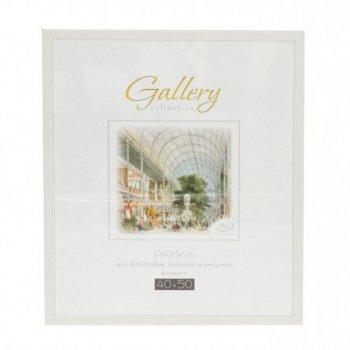 Рамка пластик 40x50 Gallery 641861-16 белый (1/6)