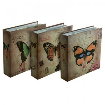 Фотоальбом 200 фото 10*15 PLATINUM Бабочки с полем для записи (12)