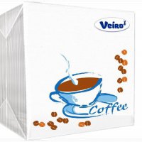 Салфетки бумажные Veiro 1слой  ЧашкаКофе 100шт (45)