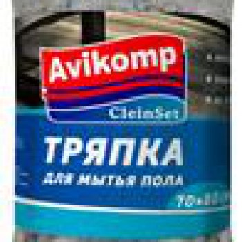 Тряпка для пола х/б CleinSet 70х80см рулон серая (12)