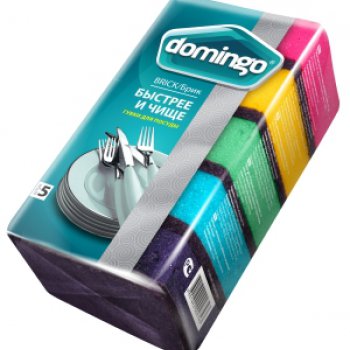 Губки для посуды Domingo 5шт Брик (36)