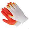 Перчатки х/б облив двойной латекс красные с желтым 10 класс размер 9 (10/200)