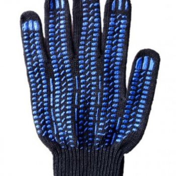 Перчатки х/б с ПВХ 5 нитей черные Протектор 7 класс размер 9 (10/200)