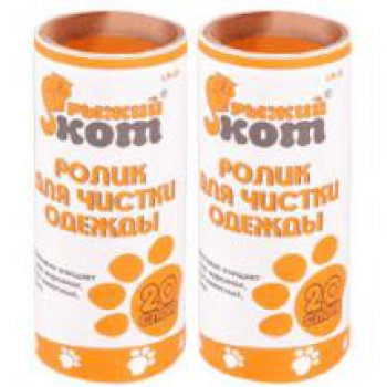 Ролик липкий сменный блок 20сл 2шт РыжийКот (40)