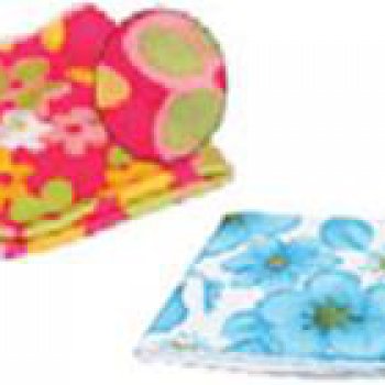 Салфетка микрофибра 30х30см M-04 24гр цветы РыжийКот (40/200)