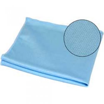 Салфетка микрофибра 30х30см M-05 для стекла голубой РыжийКот (40/200)