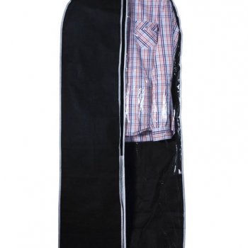 Чехол для одежды подвесной 60х150см нетканный черный (60)