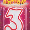 Свеча для торта Цифра 3 Волшебная страна (1*Bl) (12)