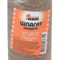 Шпагат РК джутовый d1,4мм 225м бобина РыжийКот (25)