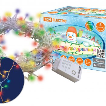 Гирлянда TDM СГ50М5 50LED MULTI 5м 8 режимов IP20 (60)