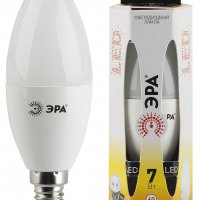 Лампа диодная свеча  7Вт Е14 2700К 600Лм Эра (10/100)
