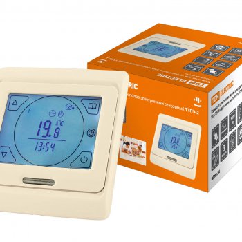 Терморегулятор TDM ТТПЭ-2 16А слоновая кость сенсорный