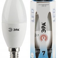 Лампа диодная свеча  7Вт Е14 4000К 600Лм Эра (10)