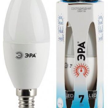 Лампа диодная свеча  7Вт Е14 6000К 560Лм Эра (10)