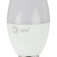 Лампа диодная свеча  9Вт Е14 6000К 720Лм Эра (10)