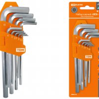 Набор ключей HEX 1.5-10мм 9шт длинные TDM (8)