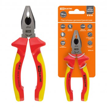 Пассатижи диэлектрические 160мм 1000В TDM (6)
