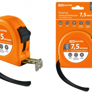 Рулетка  7.5м x 25мм Гранит TDM (6/48)