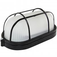 Светильник Е27 герметичный НПБ1402 60Вт 210x105x85мм овал IP54 решётка TDM черный (20)