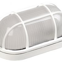 Светильник Е27 герметичный 1402 60Вт 212x105x100мм овал IP54 решетка IEK белый (12)