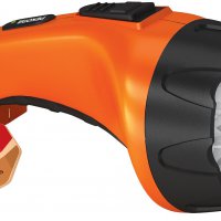 Фонарь ручной aккумуляторный Рекорд PM-0115 15LED оранжевый (6/30)
