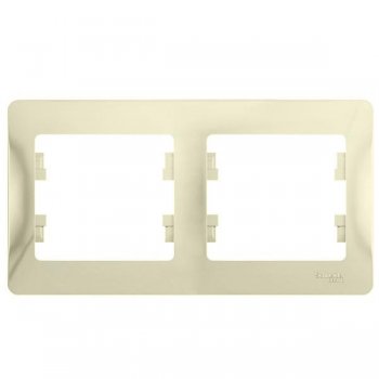 Рамка Glossa 2-ая горизонтальная бежевый (30)
