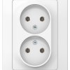 Розетка Blanca 2-СП без заземления белый (6/36)