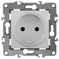 Механизм розетки Эра 12 1-ая без заземления белый (10)