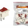 Выключатель TDM YL-211-04 1з вкл-выкл красно-белый