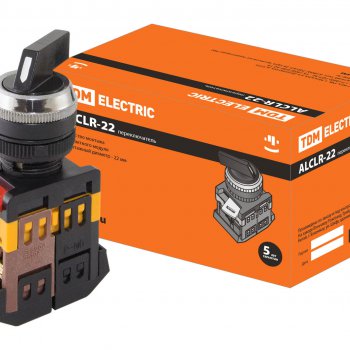 Переключатель TDM ALCLR-22 I-O-II 1з+1р 220В чёрный (10)