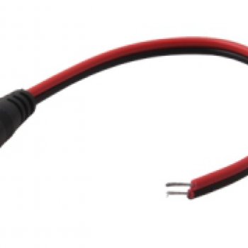 Штекер Rexant 2.1х5.5x10 мм с проводами 20см (50)