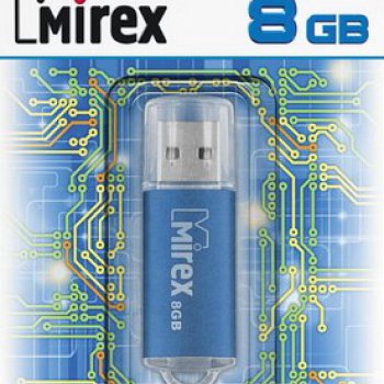 Флэш-диск Mirex 8GB Unit синий, металлический корпус
