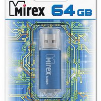 Флэш-диск Mirex 64GB Unit синий, металлический корпус