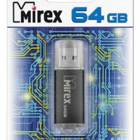 Флэш-диск Mirex 64GB Unit черный, металлический корпус