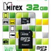 Карта micro-SD Mirex 32GB Class 10 + адаптер (SDHC)