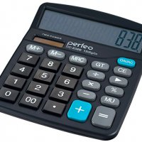 Калькулятор настольный  Perfeo 838 12разр 2-е пит черный