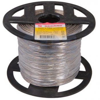 Трос стальной в ПВХ (d 2мм, 200 метров) (4)