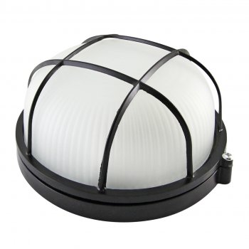 Светильник Е27 герметичный НПБ1302 60Вт D178x85мм IP54 решётка TDM черный (12)