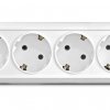 Розетка Олимп 4-ая белый с/з (3/60)