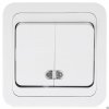 Выключатель Валери 2кл. белый подсветка (10/200)