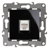 Механизм розетки Эра 12 RJ45 чёрный (10)