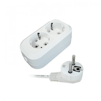 Удлинитель 2гнезда 3м с заземлением ПВС 2990Вт 3x1мм² Универсал Премиум E-302 (40)