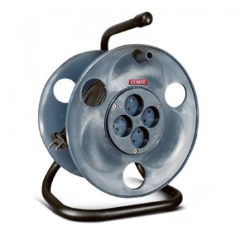 Удлинитель-катушка 4гнезда 50м без заземления ПВС 2200Вт 2x1мм² Союз