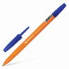 Ручка шариковая Brauberg "Carina Orange" пишущий узел 1мм корпус оранжевый синий стержень (100/50/600)