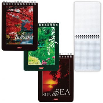 Блокнот А6 40л HATBER  Пейзажи 110*145мм гребень лакированная обложка (6/24)