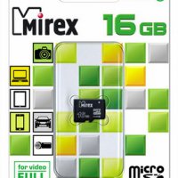 Карта micro-SD Mirex 16GB Class 10 (SDHC) (без адаптера)
