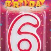 Свеча для торта Цифра 6 Волшебная страна (1*Bl) (12)
