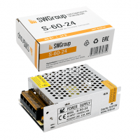 Драйвер 24В 60Вт IP20 110x78x36мм SWG (100)