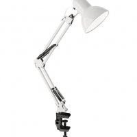 Светильник настольный струбцина Е27 Ultraflash UF-312P C01 белый 60Вт (20)